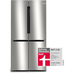 Bosch KFN96VPEA, Série 4 Réfrigérateur multi-portes congélateur en bas, 605 L, 183 x 91 (H x L), Inox anti trace de doigts
