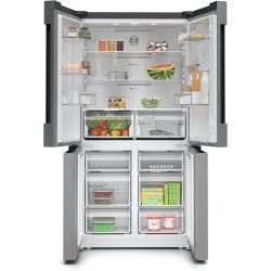 Bosch KFN96VPEA, Série 4 Réfrigérateur multi-portes congélateur en bas, 605 L, 183 x 91 (H x L), Inox anti trace de doigts
