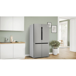 Bosch KFN96VPEA, Série 4 Réfrigérateur multi-portes congélateur en bas, 605 L, 183 x 91 (H x L), Inox anti trace de doigts