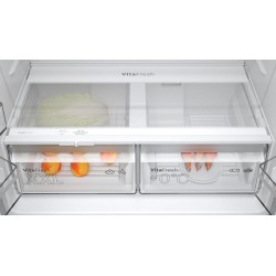 Bosch KFN96VPEA, Série 4 Réfrigérateur multi-portes congélateur en bas, 605 L, 183 x 91 (H x L), Inox anti trace de doigts