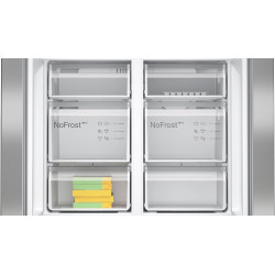 Bosch KFN96VPEA, Série 4 Réfrigérateur multi-portes congélateur en bas, 605 L, 183 x 91 (H x L), Inox anti trace de doigts
