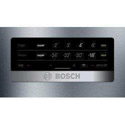Bosch KGN49XLEA Série 4 - Réfrigérateur Combiné pose-libre - 438 L - 203 x 70 (H x L) - Inox