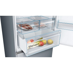 Bosch KGN49XLEA Série 4 - Réfrigérateur Combiné pose-libre - 438 L - 203 x 70 (H x L) - Inox