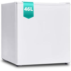 SMETA Petit Frigo 46L, Mini Frigo Silencieux 220V, Mini Réfrigérateur avec Thermostat Réglable, Porte Réversible, pour Chambre, 