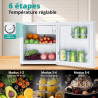 SMETA Petit Frigo 46L, Mini Frigo Silencieux 220V, Mini Réfrigérateur avec Thermostat Réglable, Porte Réversible, pour Chambre, 
