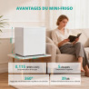 SMETA Petit Frigo 46L, Mini Frigo Silencieux 220V, Mini Réfrigérateur avec Thermostat Réglable, Porte Réversible, pour Chambre, 