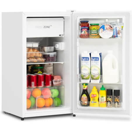 SMETA Mini Réfrigérateur, 91L, avec Micro-Congélateur 11L, Silencieux 40dB, Thermostat Réglable, Porte Réversible, Mini Frigo po