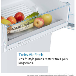 Bosch KSV36VLDP, Série 4, Réfrégirateur 1 porte, Pose libre, 186 x 60 cm, 346 L, Inox