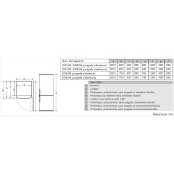 Bosch KGV39VLEAS, Série 4, Réfrigérateur combiné pose-libre, 201 x 60 cm, Inox