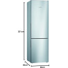 Bosch KGV39VLEAS, Série 4, Réfrigérateur combiné pose-libre, 201 x 60 cm, Inox