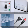 Astarama Mini Frigo de Chambre, 6 Litres/ 8 Canettes, Mode Silencieux, Fonction Chaud/Froid. 12V DC/220V AC Mini Refrigerateur T