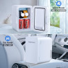 Astarama Mini Frigo de Chambre, 6 Litres/ 8 Canettes, Mode Silencieux, Fonction Chaud/Froid. 12V DC/220V AC Mini Refrigerateur T