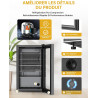 WIE Réfrigérateur à Boissons 70L Mini Réfrigérateur avec Double Porte Vitrée Petit Frigo Silencieux à Bière Intérieur Extérieu 1