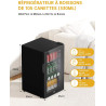 WIE Réfrigérateur à Boissons 70L Mini Réfrigérateur avec Double Porte Vitrée Petit Frigo Silencieux à Bière Intérieur Extérieu 1
