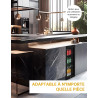 WIE Réfrigérateur à Boissons 70L Mini Réfrigérateur avec Double Porte Vitrée Petit Frigo Silencieux à Bière Intérieur Extérieu 1