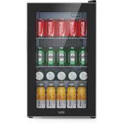 WIE Réfrigérateur à Boissons 70L Mini Réfrigérateur avec Double Porte Vitrée Petit Frigo Silencieux à Bière Intérieur Extérieu 1