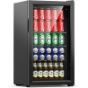 WIE Réfrigérateur Pour Boissons, Mini Frigo 83L Petit Frigo Silencieux de 0-10°C, Mini Bar Intérieur, Pour Salle de Jeux, Fête, 
