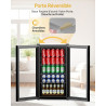 WIE Réfrigérateur Pour Boissons, Mini Frigo 83L Petit Frigo Silencieux de 0-10°C, Mini Bar Intérieur, Pour Salle de Jeux, Fête, 