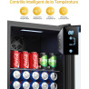 WIE Réfrigérateur Pour Boissons, Mini Frigo 83L Petit Frigo Silencieux de 0-10°C, Mini Bar Intérieur, Pour Salle de Jeux, Fête, 