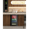 WIE Réfrigérateur Pour Boissons, Mini Frigo 83L Petit Frigo Silencieux de 0-10°C, Mini Bar Intérieur, Pour Salle de Jeux, Fête, 