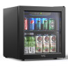 WIE Petit Réfrigérée Boissons 36L Mini Réfrigérateur Vitrée 55 Cans Mini Frigo Vitré Silencieux Vitrine à Boissons pour Maison/C