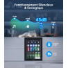 WIE Boisson Réfrigérée 48L, Armoire Vitrine Réfrigérée 68 Cans Mini Frigo avec LED, Étagères Réglables, Petit Réfrigérateur Sile