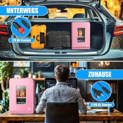 KESSER® Mini réfrigérateur 2 en 1 | Glacière | Capacité de 15 litres avec Fonction de Chauffage, transportable, AC DC 220-240 V/