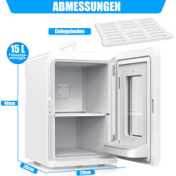 KESSER® Mini réfrigérateur 2 en 1 | Glacière | Capacité de 15 litres avec Fonction de Chauffage, transportable, AC DC 220-240 V/