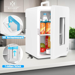 KESSER® Mini réfrigérateur 2 en 1 | Glacière | Capacité de 15 litres avec Fonction de Chauffage, transportable, AC DC 220-240 V/