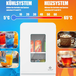 KESSER® Mini réfrigérateur 2 en 1 | Glacière | Capacité de 15 litres avec Fonction de Chauffage, transportable, AC DC 220-240 V/