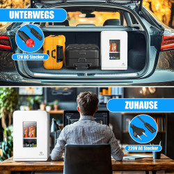 KESSER® Mini réfrigérateur 2 en 1 | Glacière | Capacité de 15 litres avec Fonction de Chauffage, transportable, AC DC 220-240 V/