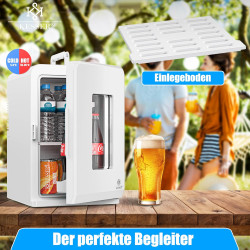 KESSER® Mini réfrigérateur 2 en 1 | Glacière | Capacité de 15 litres avec Fonction de Chauffage, transportable, AC DC 220-240 V/