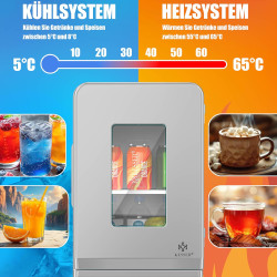 KESSER® Mini réfrigérateur 2 en 1 | Glacière | Capacité de 15 litres avec Fonction de Chauffage, transportable, AC DC 220-240 V/