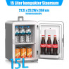 KESSER® Mini réfrigérateur 2 en 1 | Glacière | Capacité de 15 litres avec Fonction de Chauffage, transportable, AC DC 220-240 V/