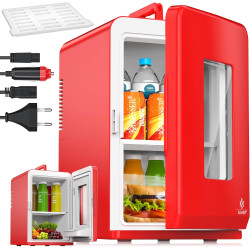 KESSER® Mini réfrigérateur 2 en 1 | Glacière | Capacité de 15 litres avec Fonction de Chauffage, transportable, AC DC 220-240 V/