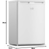 Beko TSE1284N Réfrigérateur table top - Volume total 114L : 101L (Réfrigération) + 13L (Congélation), Compartiment congélation 4