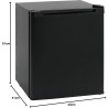 METRO Professional Mini Bar GMB1038B, 43 x 41.5 x 51 cm, 38 L, Thermostat Mécanique, 1 Étagère, Éclairage Intérieur LED, Noir