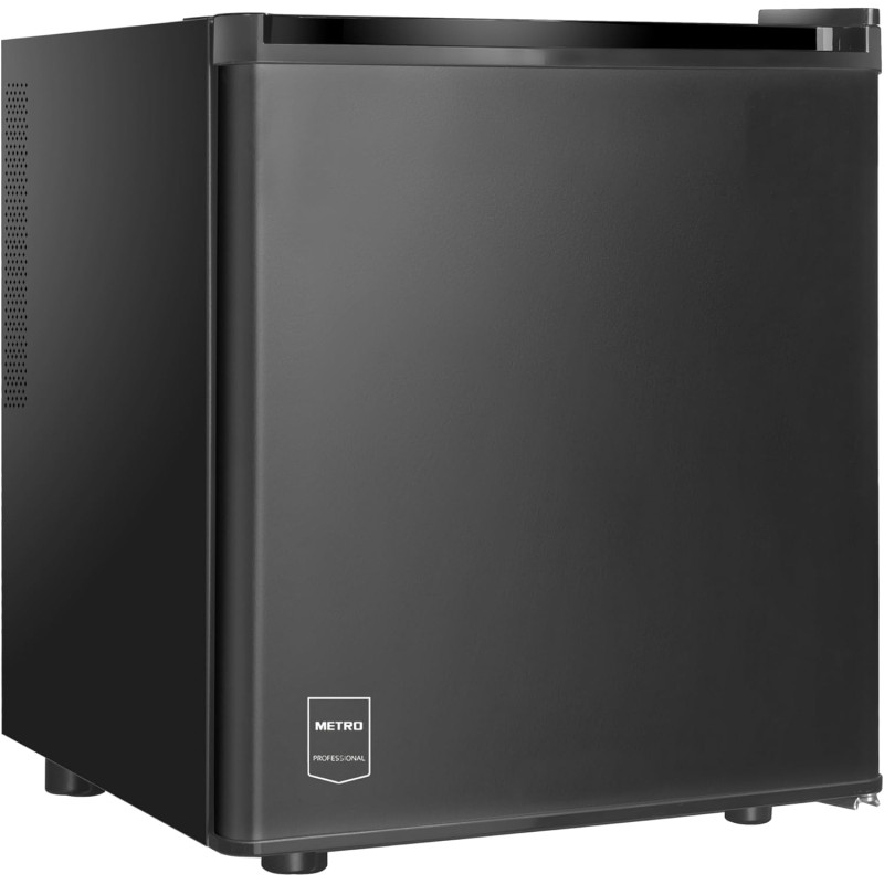 METRO Professional Minibar GMB1025B, 38 x 38.5 x 47 cm, 25 L, Thermostat Mécanique, 1 Étagère, Éclairage Intérieur LED, Noir