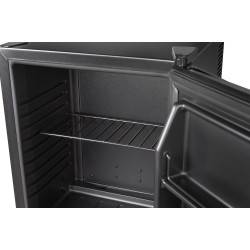 METRO Professional Minibar GMB1025B, 38 x 38.5 x 47 cm, 25 L, Thermostat Mécanique, 1 Étagère, Éclairage Intérieur LED, Noir