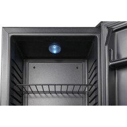 METRO Professional Minibar GMB1025B, 38 x 38.5 x 47 cm, 25 L, Thermostat Mécanique, 1 Étagère, Éclairage Intérieur LED, Noir