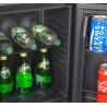 METRO Professional Minibar GMB1025B, 38 x 38.5 x 47 cm, 25 L, Thermostat Mécanique, 1 Étagère, Éclairage Intérieur LED, Noir