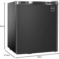 METRO Professional Minibar GMB2038B, 43 x 41.5 x 51 cm, 38 L, Thermostat Mécanique, 1 Étagère, Éclairage Intérieur LED, Noir