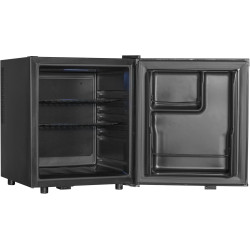 METRO Professional Minibar GMB1045B, 43 x 48.7 x 52 cm, 45 L, Thermostat Mécanique, 2 Étagères, Éclairage Intérieur LED, Noir