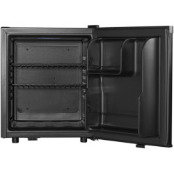 METRO Professional Minibar GMB1045B, 43 x 48.7 x 52 cm, 45 L, Thermostat Mécanique, 2 Étagères, Éclairage Intérieur LED, Noir