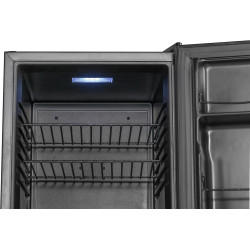 METRO Professional Minibar GMB1045B, 43 x 48.7 x 52 cm, 45 L, Thermostat Mécanique, 2 Étagères, Éclairage Intérieur LED, Noir