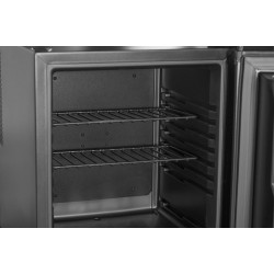 METRO Professional Minibar GMB1045B, 43 x 48.7 x 52 cm, 45 L, Thermostat Mécanique, 2 Étagères, Éclairage Intérieur LED, Noir
