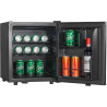 METRO Professional Minibar GMB1045B, 43 x 48.7 x 52 cm, 45 L, Thermostat Mécanique, 2 Étagères, Éclairage Intérieur LED, Noir