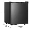 METRO Professional Minibar GMB1045B, 43 x 48.7 x 52 cm, 45 L, Thermostat Mécanique, 2 Étagères, Éclairage Intérieur LED, Noir