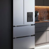 Cecotec Réfrigérateur à Double Porte en Inox avec Distributeur d'Eau de 510 L Bolero CoolMarket FD 510 WD Inox E. 183 cm de Haut