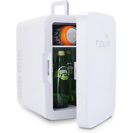Mini réfrigérateur 10 L/11 boîte de 330 ml avec fonction de maintien au réfrigérateur et au chaud, AC 220 V maison/CC 12 V voitu